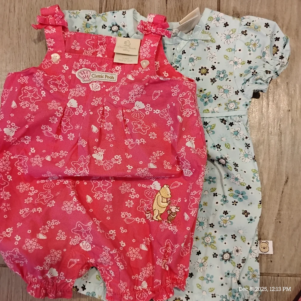 Disney Baby Romper Bundle Lot - 3 Month Baby Girl